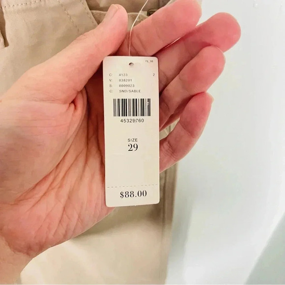 NEW Anthropologie Cropped Utility Khaki Pants Neutral Contemporary Modest Office - Picture 8 of 8
